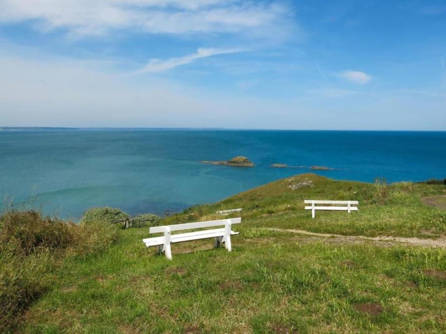 Appart' Avec Grande Terrasse Vue Mer -50M Plage Et Du Sentier De Randonnee Плангенуаль Экстерьер фото